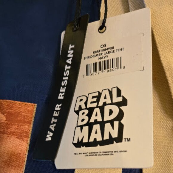 Real Bad Man Shroomer Large Tote Bag-Blue - Picture 5 of 8